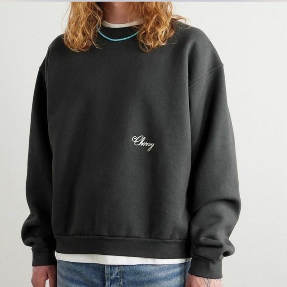 LIKE NEW CHERRY Los Angeles embroidered logo sweater sweatshirt navy - Picture 2 of 5